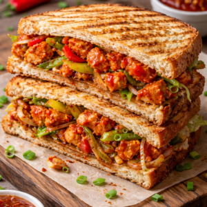 Chicken Schezwan Sandwich