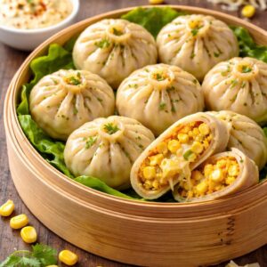 Cheese Corn Steam Momos